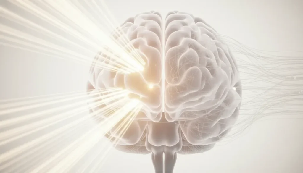 Conexões neurais e matéria branca cerebral mostrando o excesso de telas e o cérebro infantil