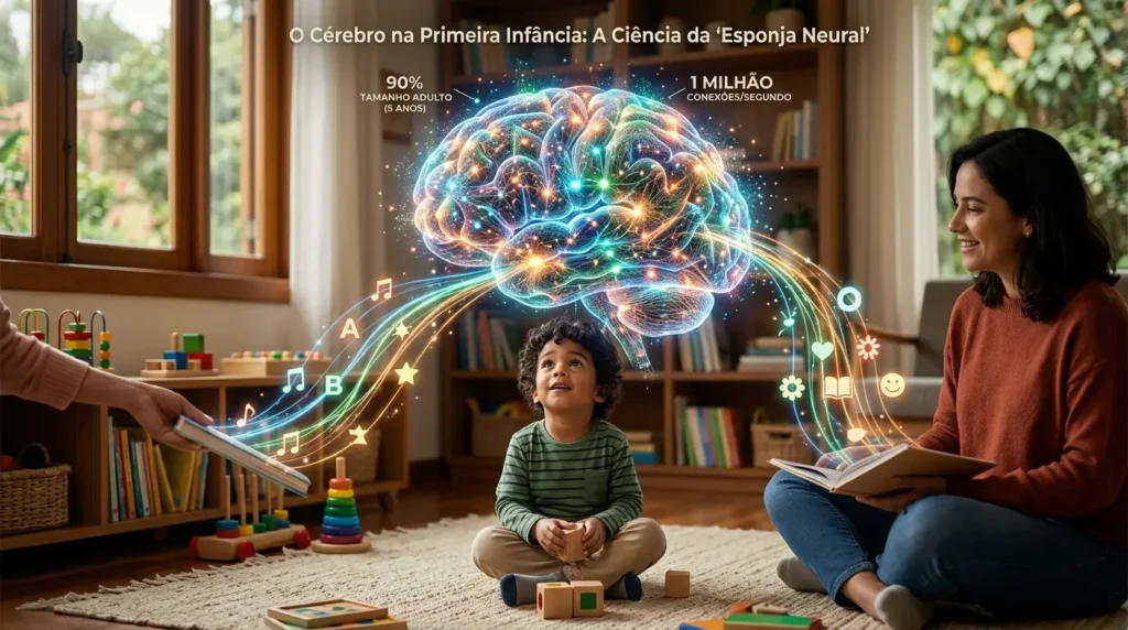 É nos primeiros 5 anos de vida que o cérebro está mais plástico para aprender a educação de valores na primeira infância. 