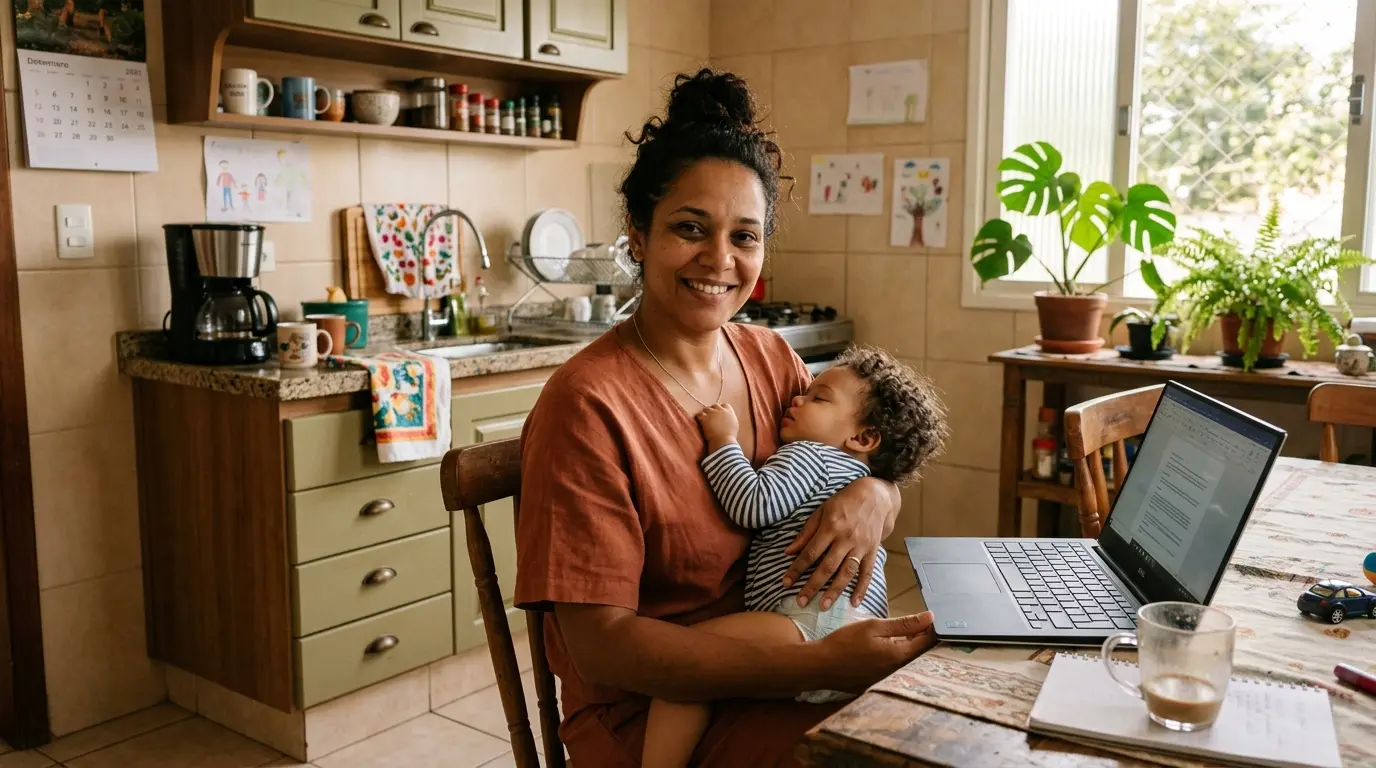 Carga Mental e Dupla Jornada: 7 Estratégias Práticas para Mães que Trabalham Fora 1 Equilibrar trabalho, casa e filhos exige estratégias reais e não perfeição.