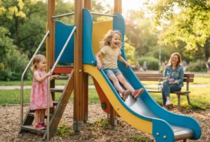 Esperar a vez também se aprende brincando, no parque e em casa.