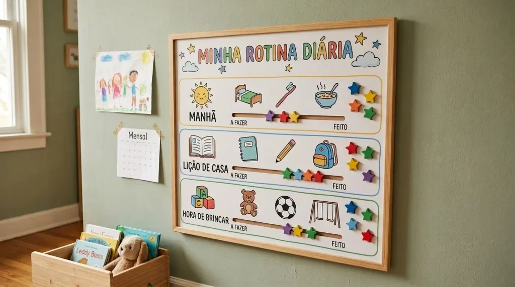 Meu filho não para quieto, será que ele tem TDAH? Painéis de rotina podem ajudar.